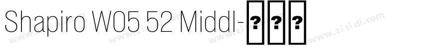 Shapiro W05 52 Middl字体转换 Shapiro W05 52 Middl字体转换
